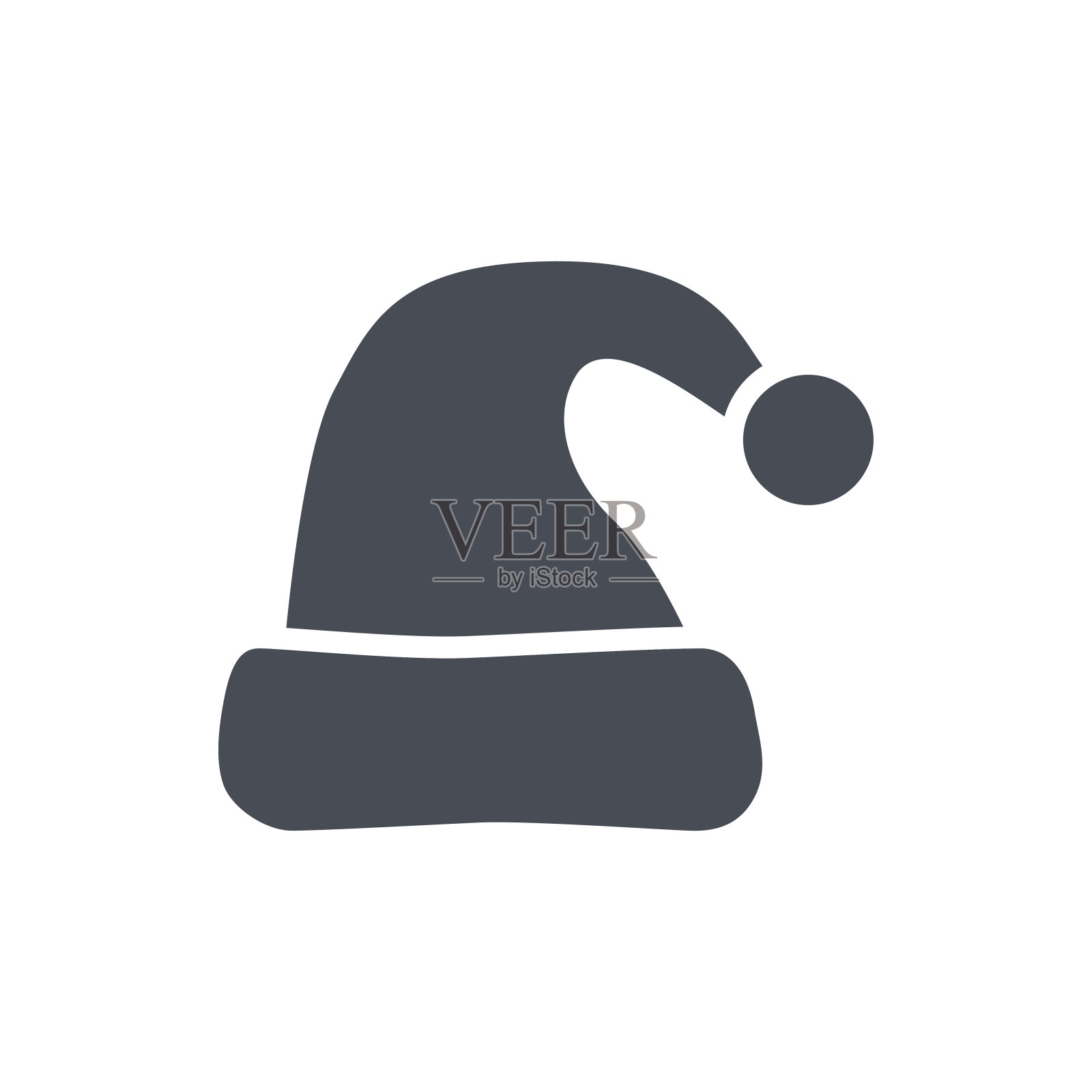 圣诞剪影图标圣诞帽插画图片素材