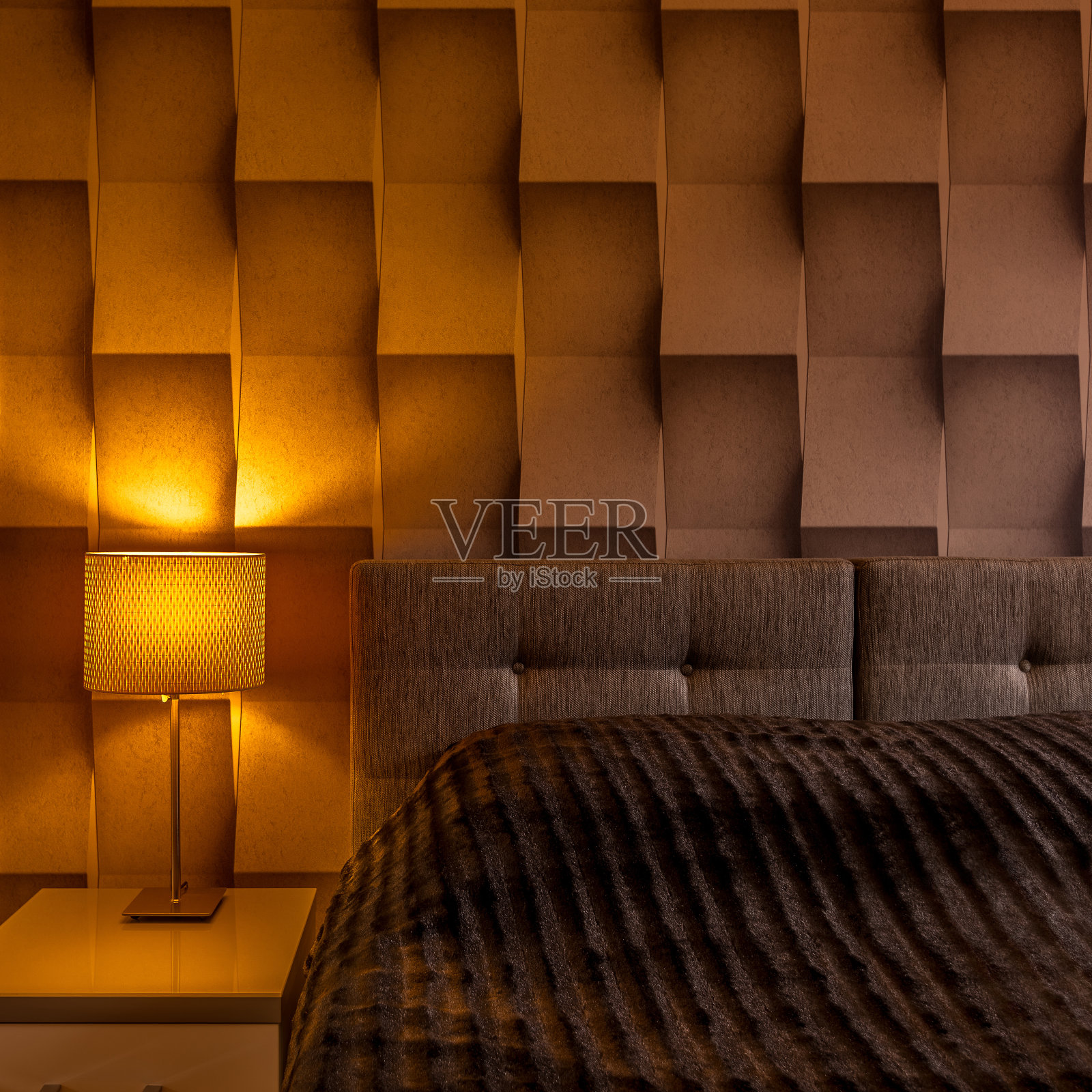 卧室的3D墙壁纹理照片摄影图片