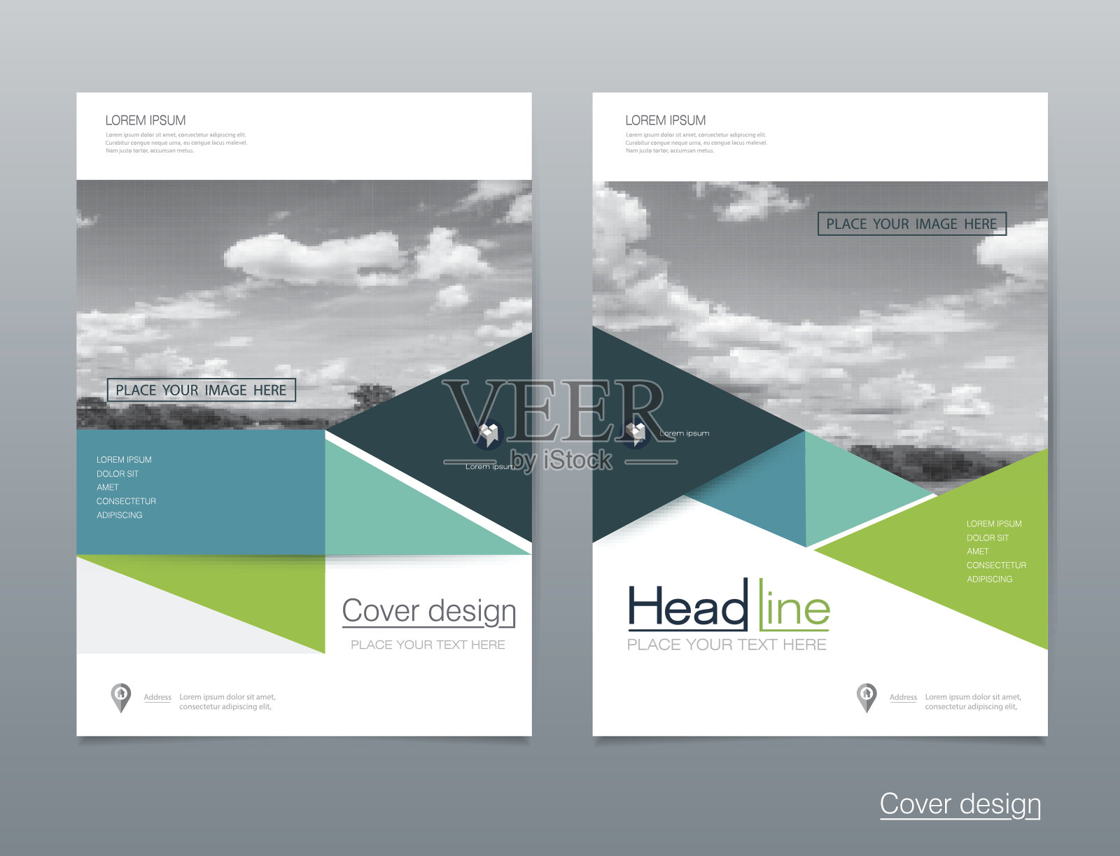 矢量宣传册传单模板布局A4大小。设计模板素材