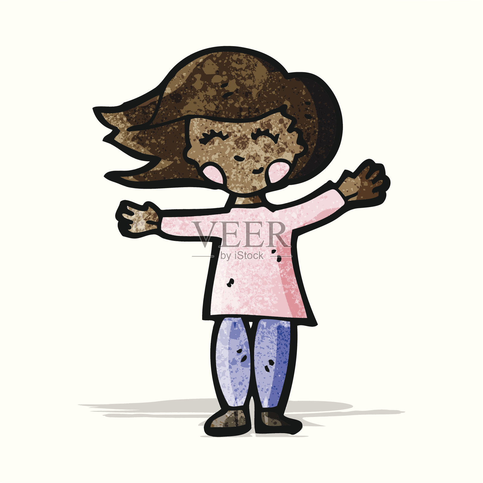 卡通快乐的人插画图片素材