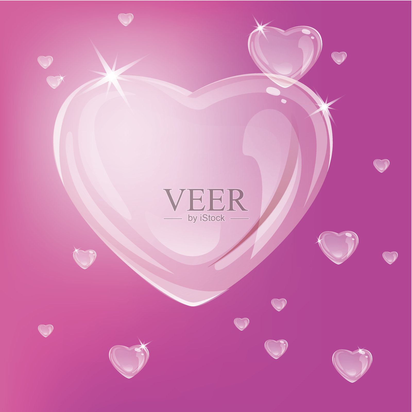 心的泡沫插画图片素材