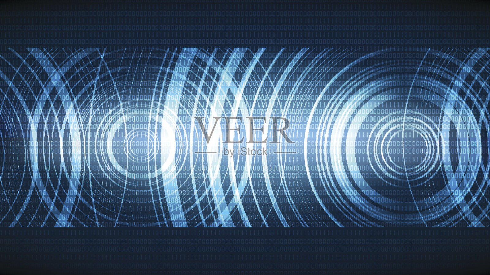 矢量技术回波声波背景插画图片素材