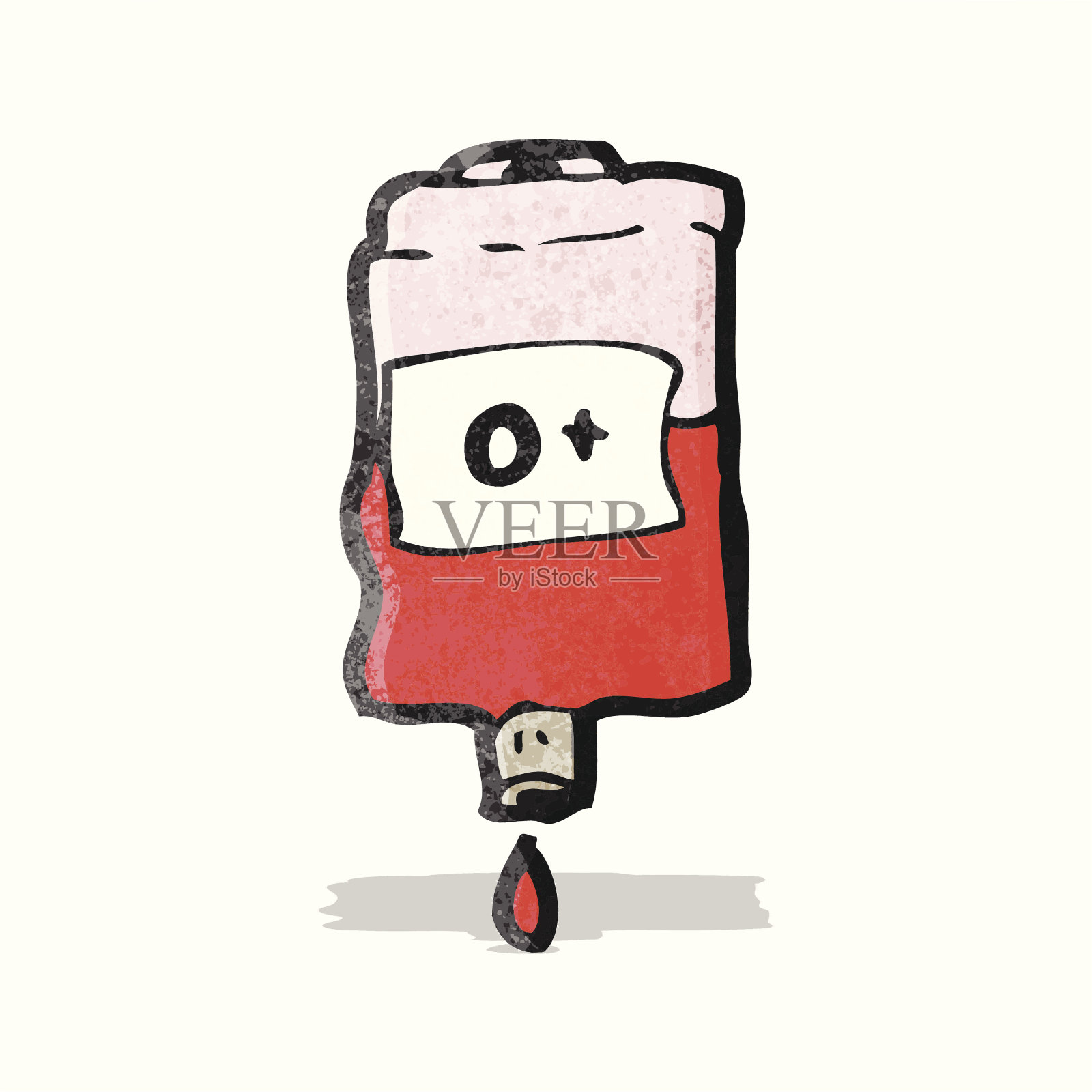 卡通血袋插画图片素材