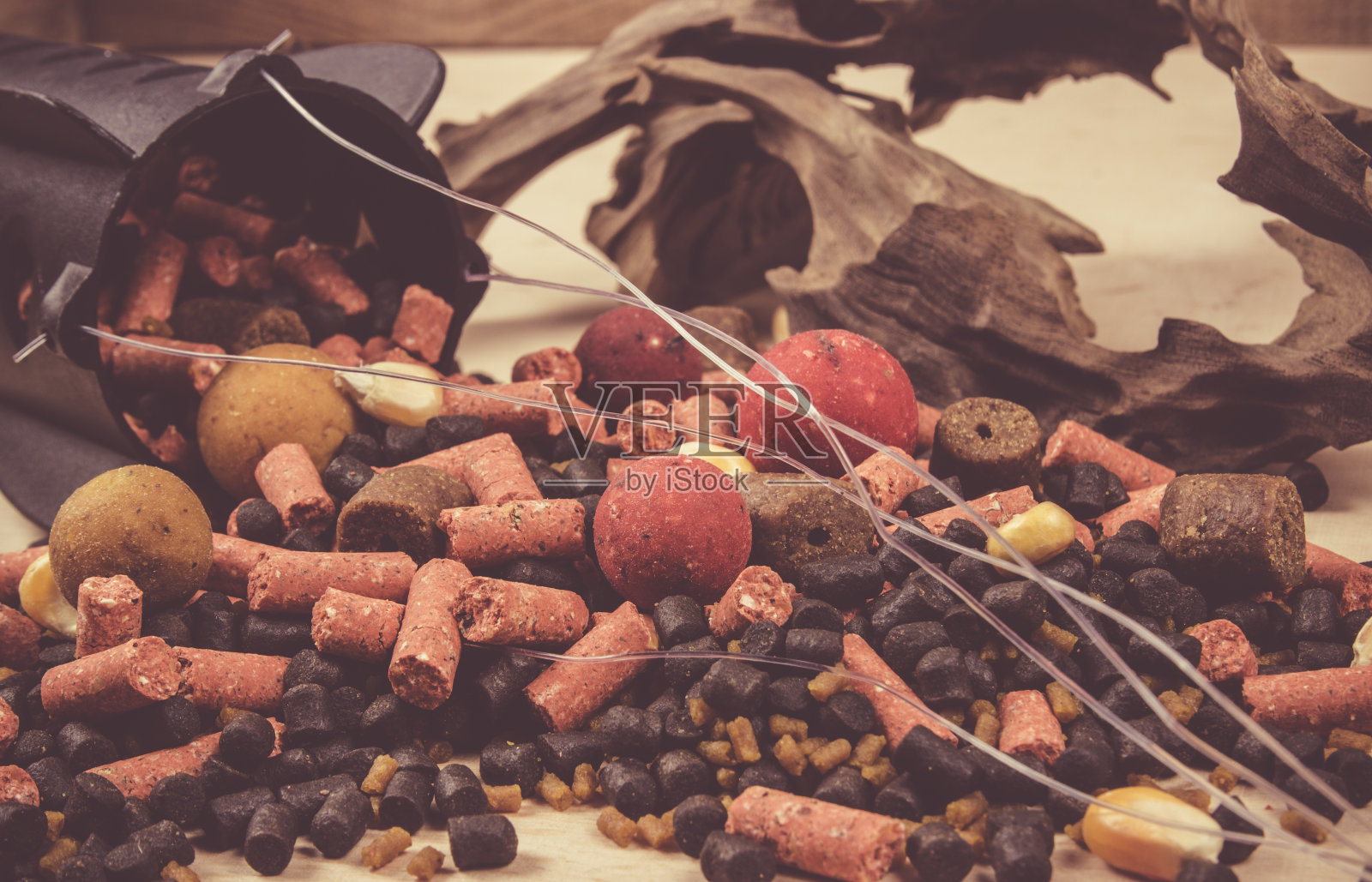 诱饵火箭-大鲤鱼。照片摄影图片