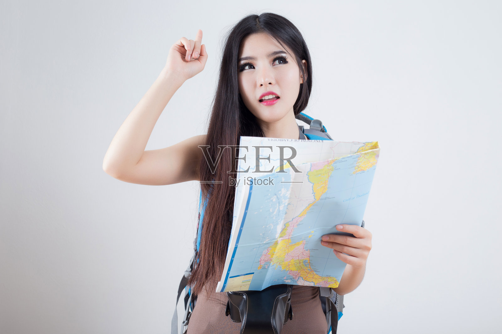 漂亮的女人旅行照片摄影图片