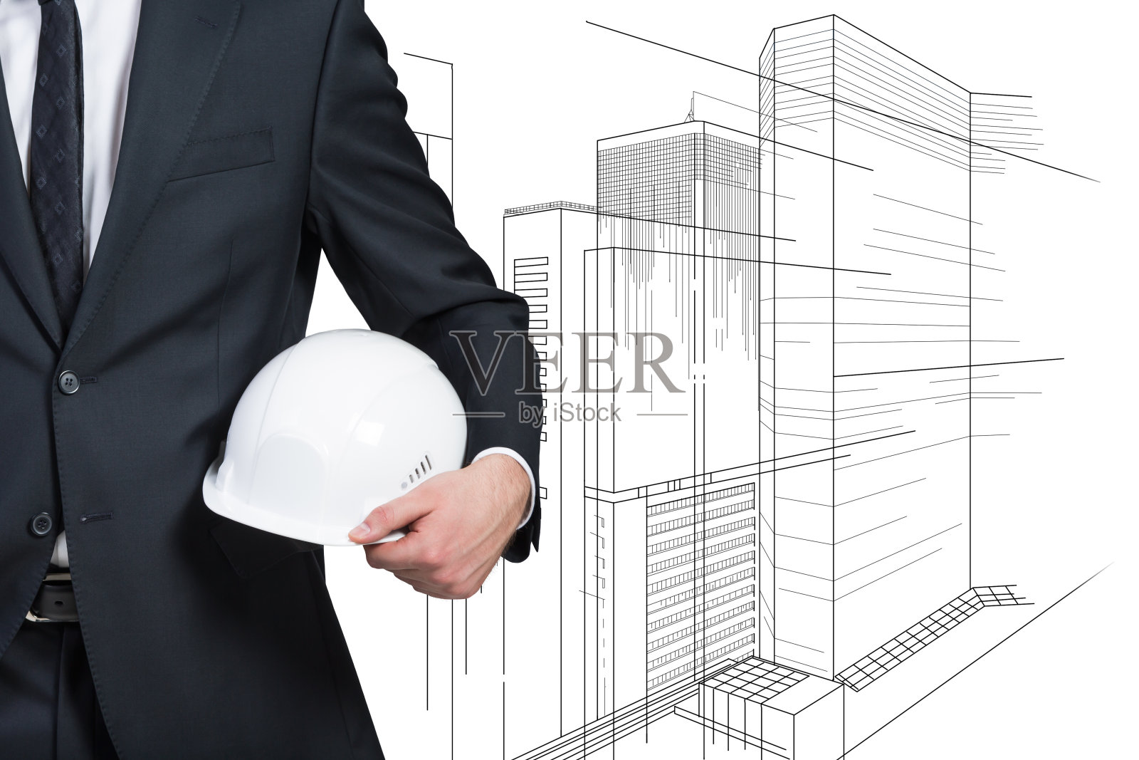 商人拿着头盔照片摄影图片