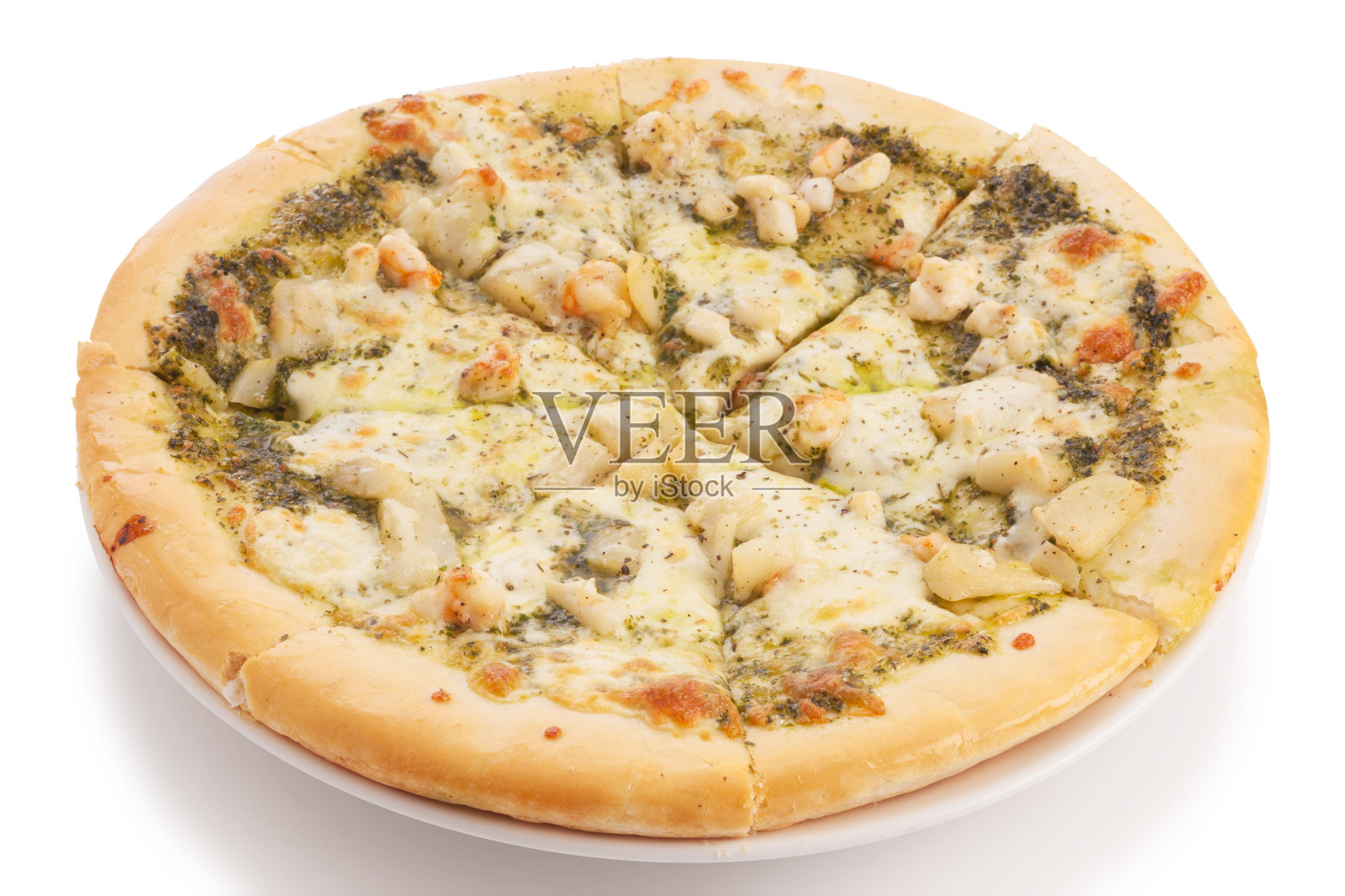 海鲜披萨照片摄影图片