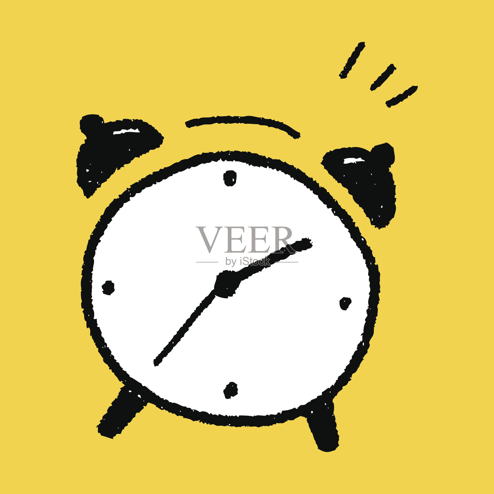 涂鸦的闹钟插画图片素材