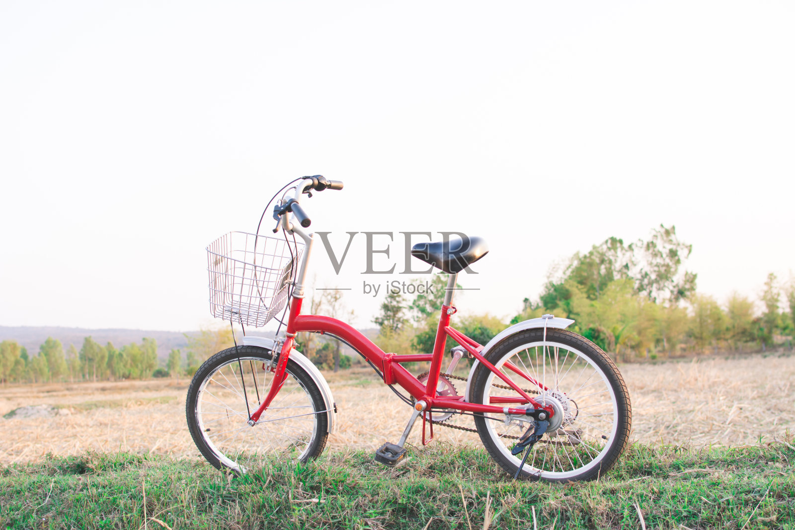 草地上的潮人自行车，概念之旅，潮人的格调照片摄影图片