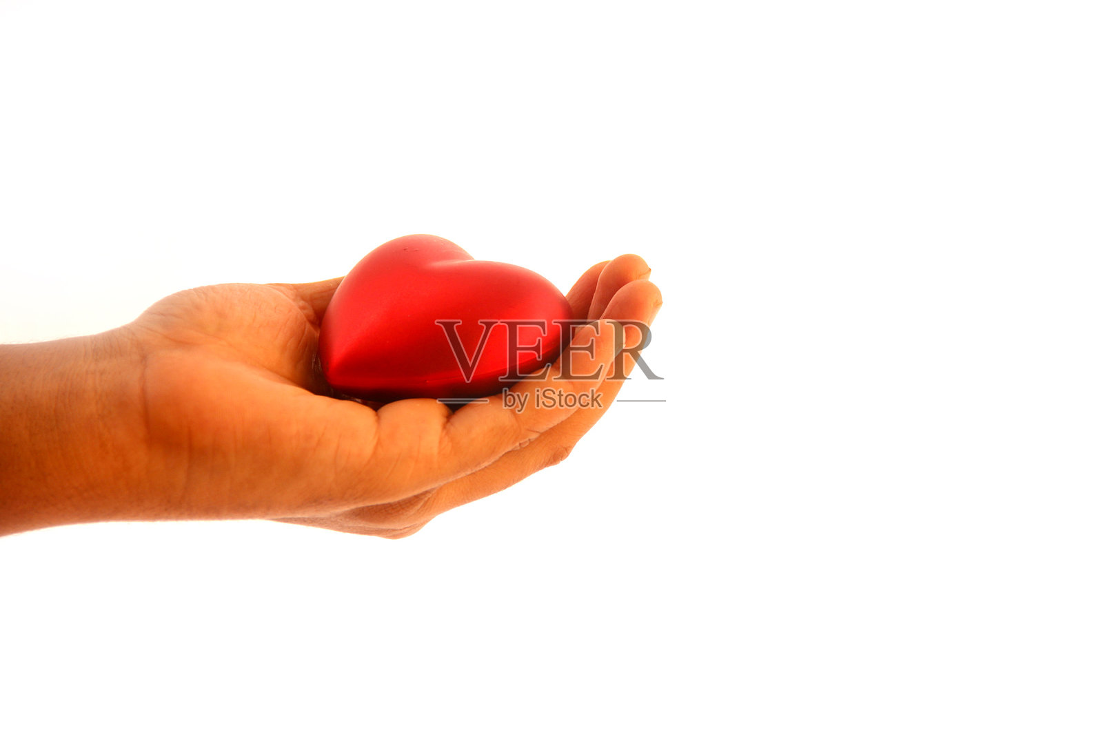 红心在我的掌心照片摄影图片
