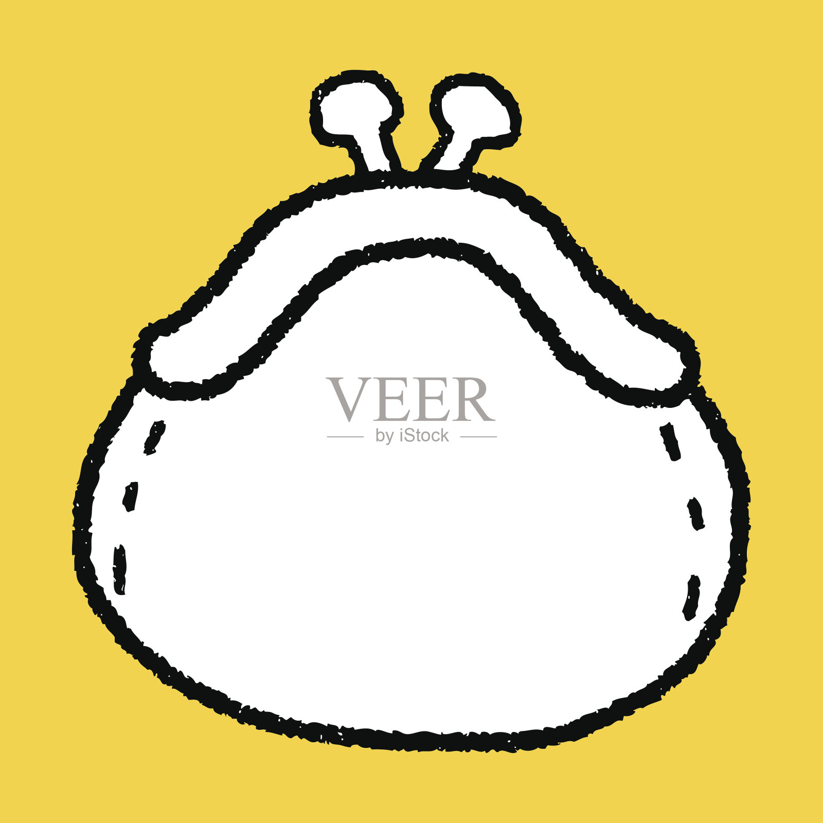 涂鸦的钱包插画图片素材