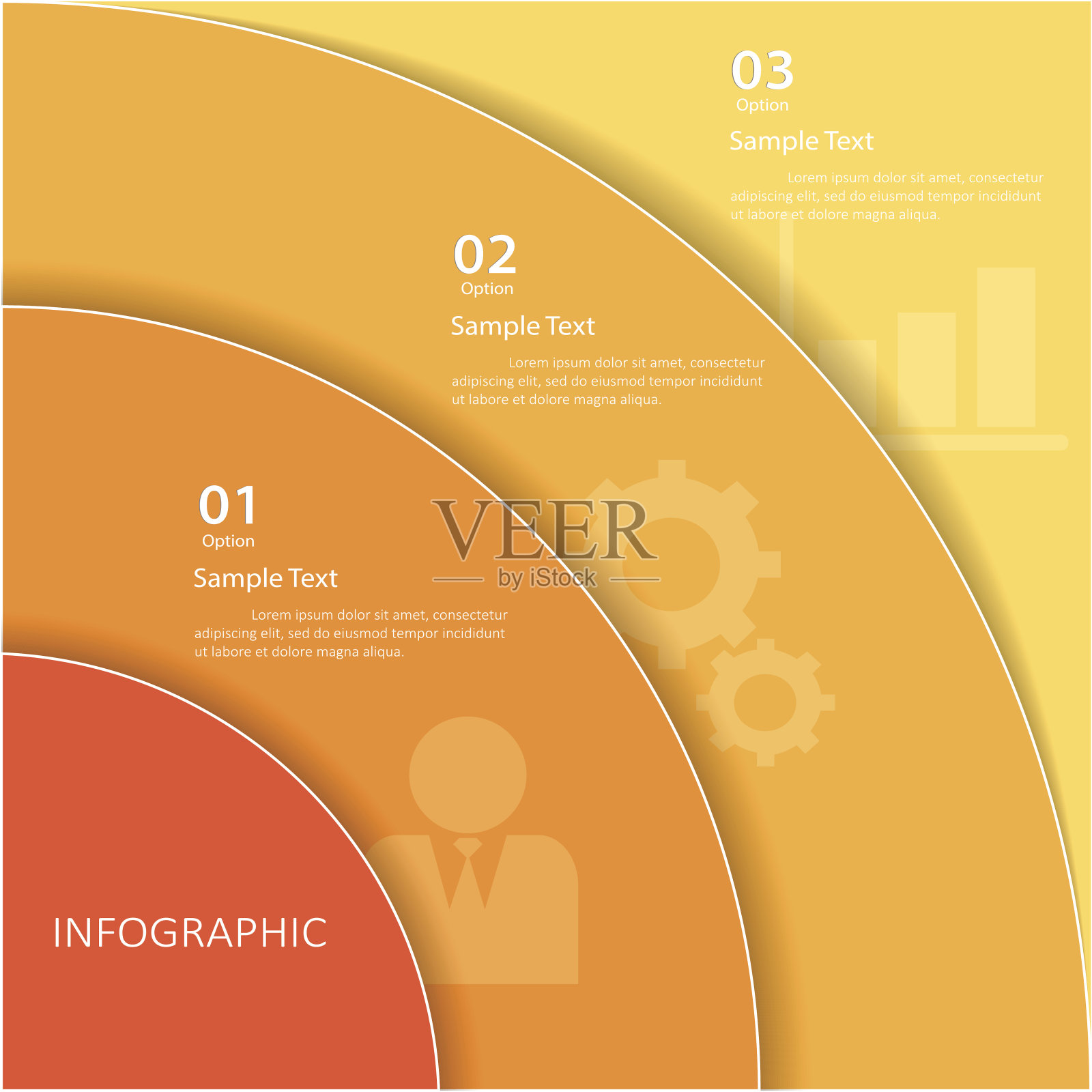 设计干净的模板4步矢量eps10。插画图片素材