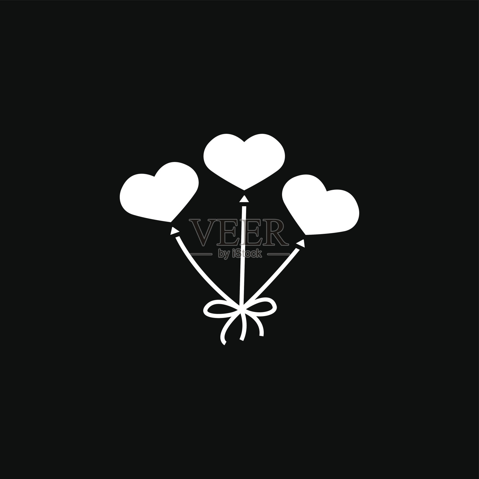 红色壁炉形状的气球图标插画图片素材