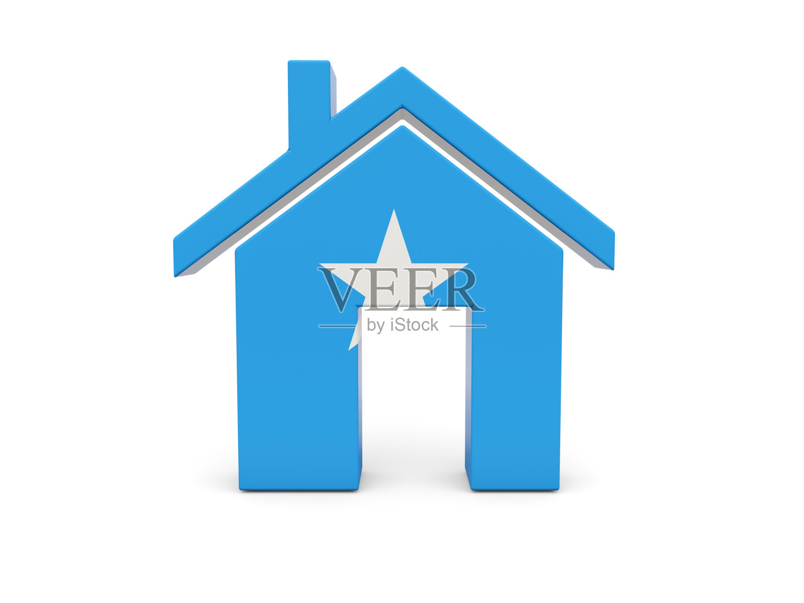 家里挂着索马里国旗照片摄影图片