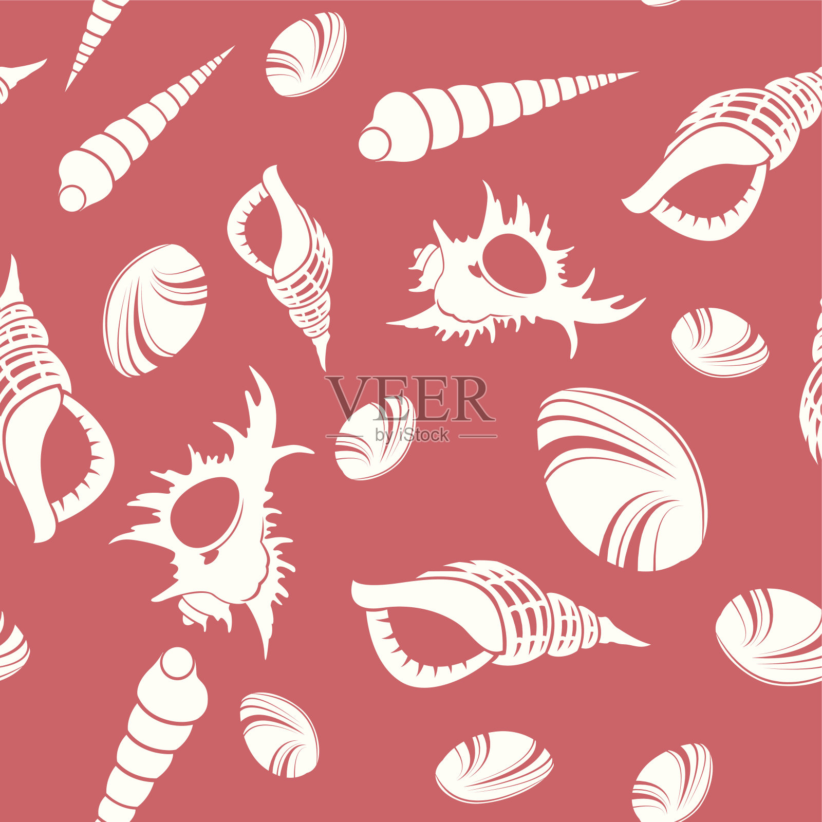 外壳无缝模式2插画图片素材