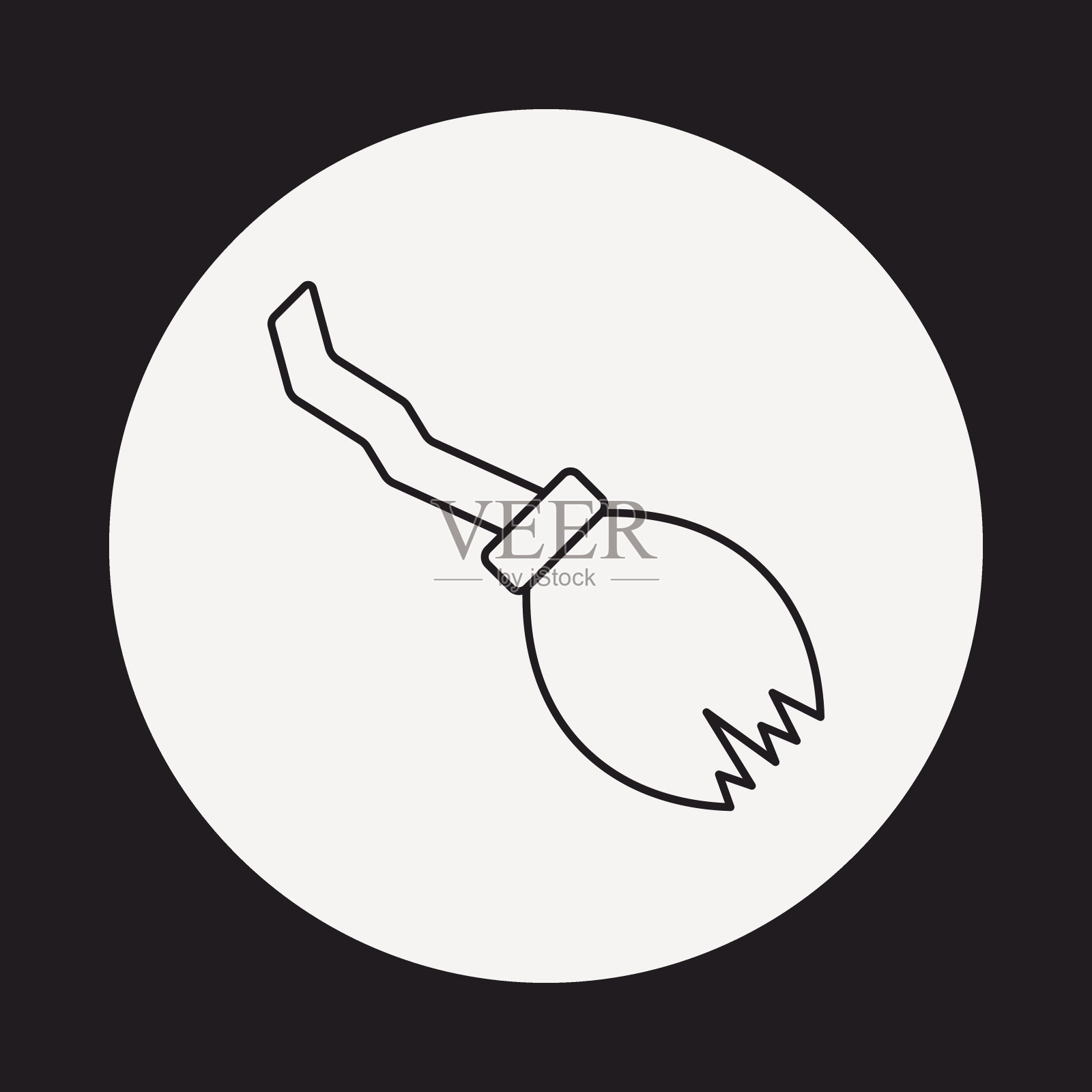 女巫扫帚线图标插画图片素材