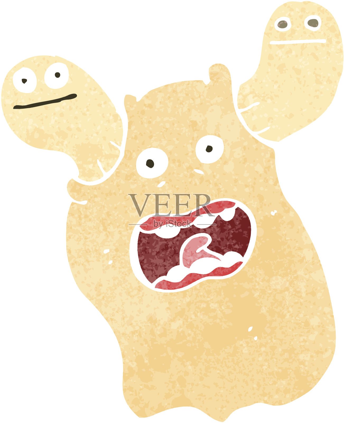 复古卡通幽灵插画图片素材