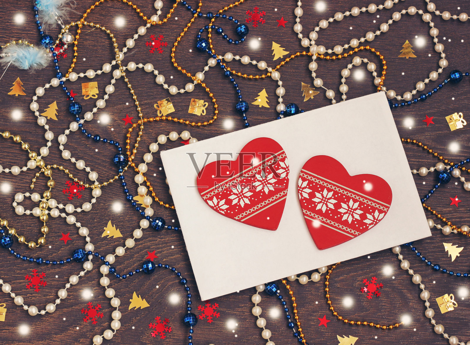 新年快乐，圣诞快乐!新年的背景。照片摄影图片