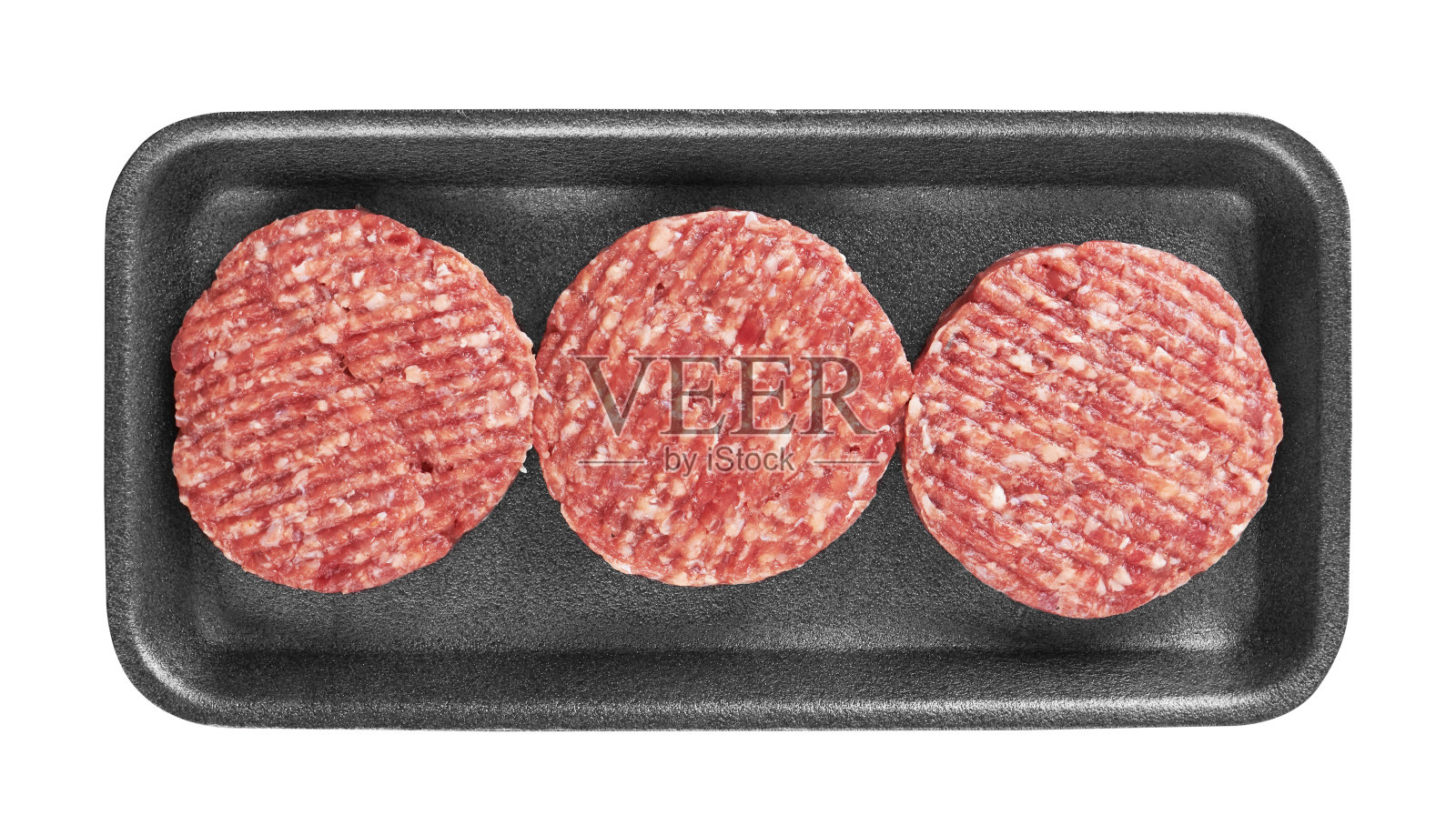 包装中的生肉饼照片摄影图片