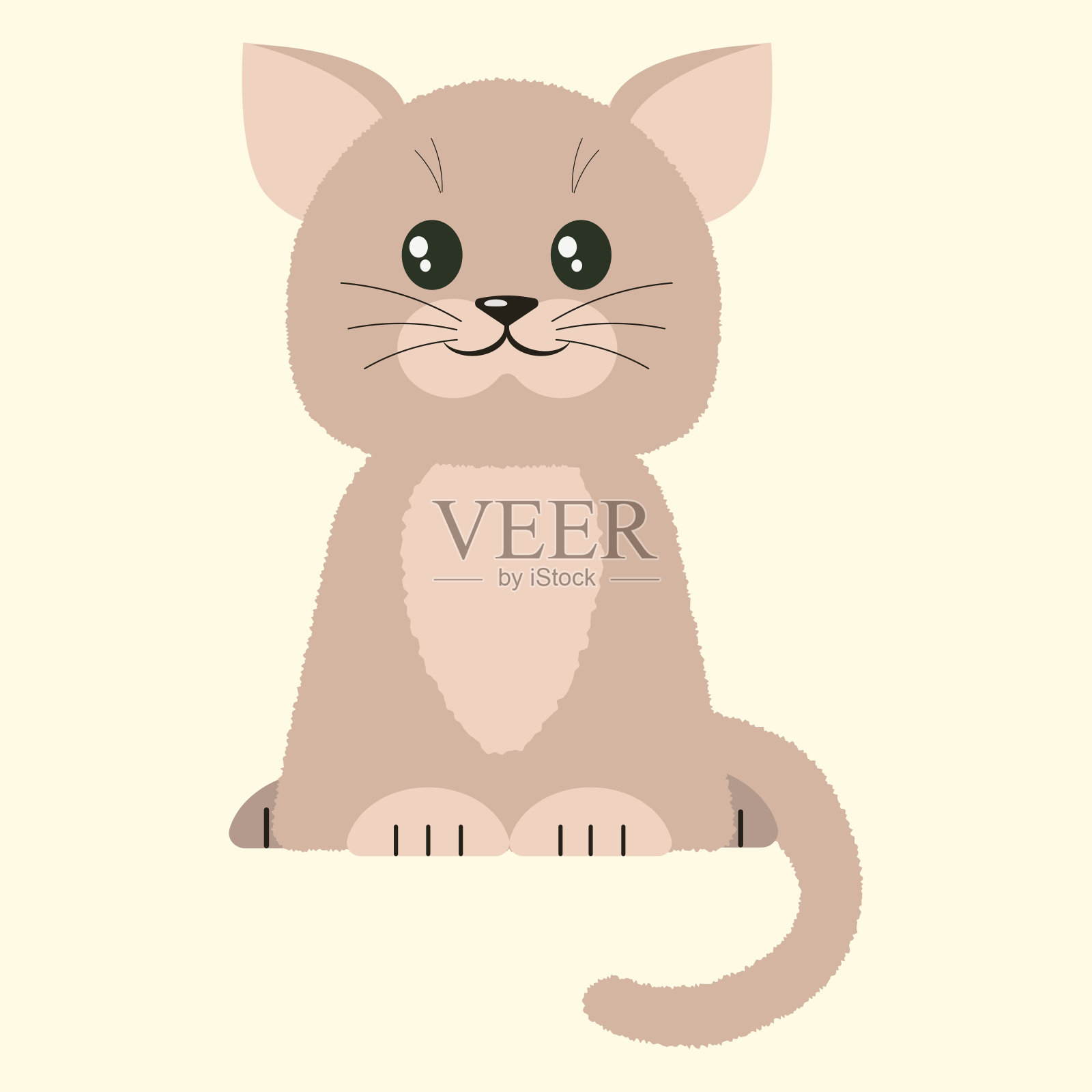 卡通风格的猫设计元素图片