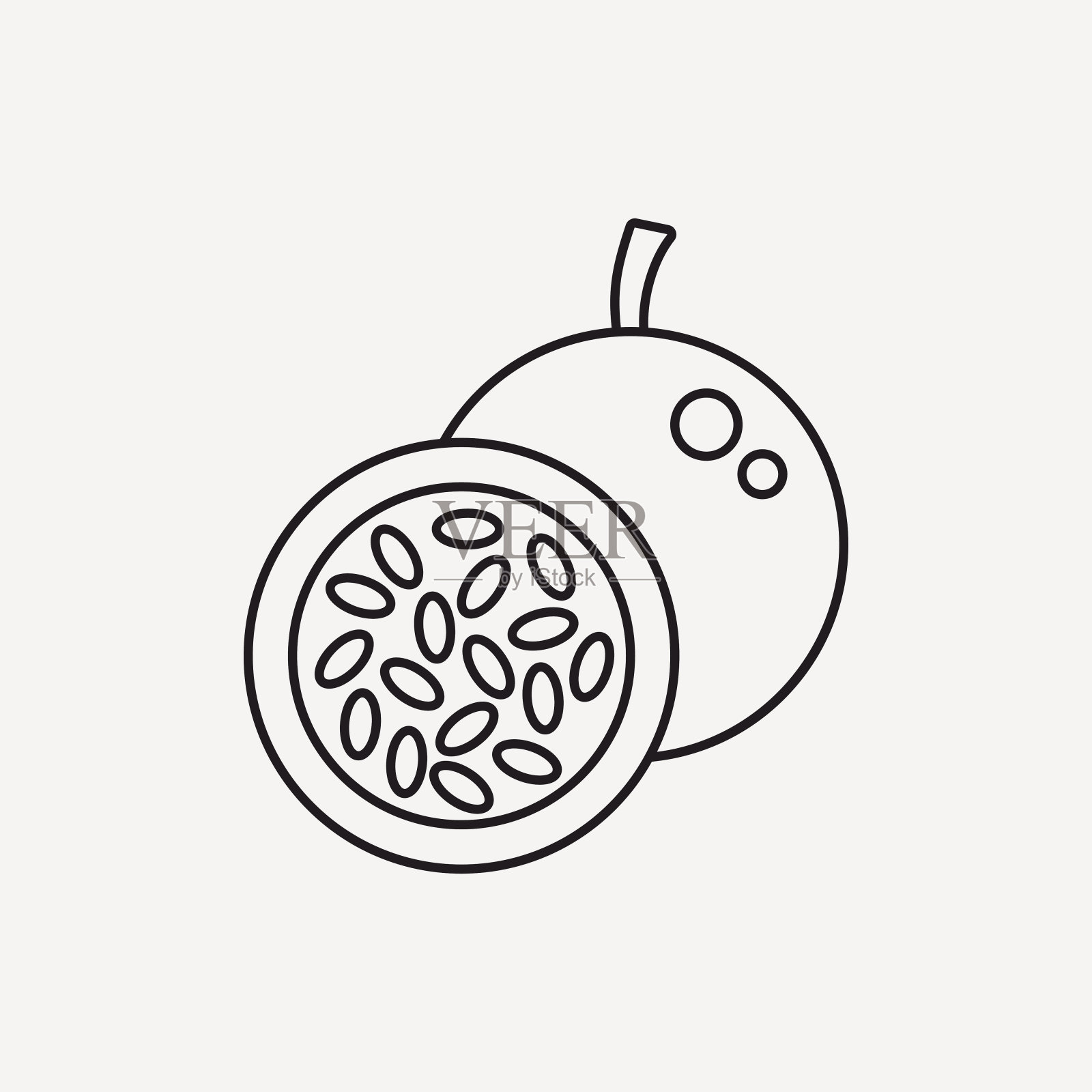 百香果系列图标插画图片素材