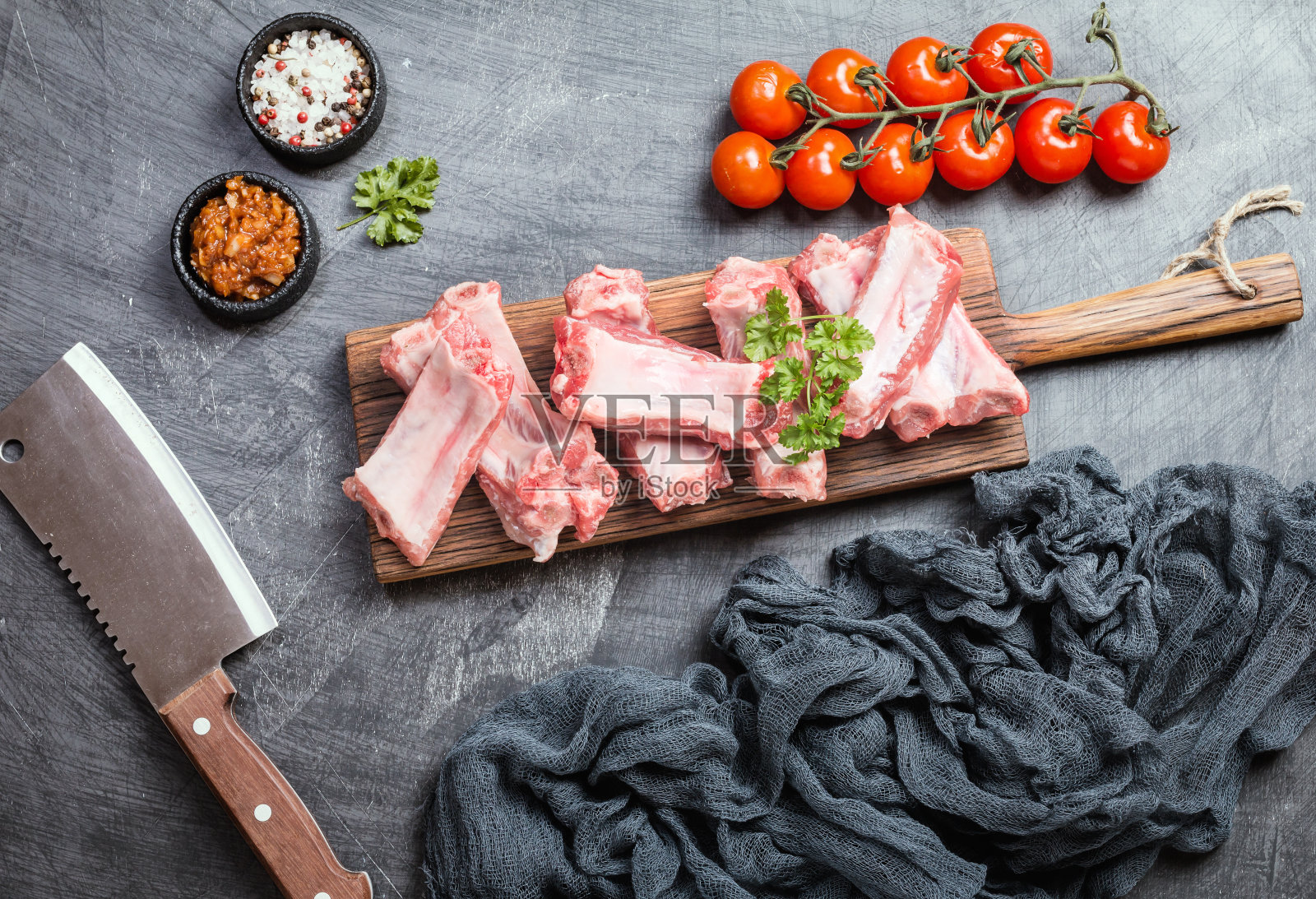 生排骨照片摄影图片