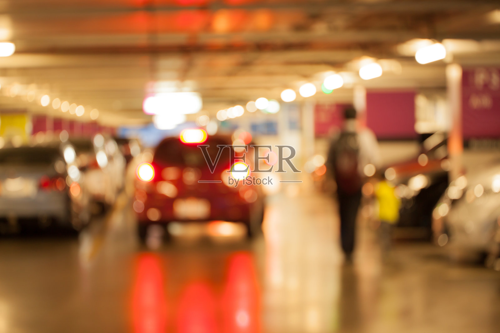 抽象模糊停车场的背景照片摄影图片