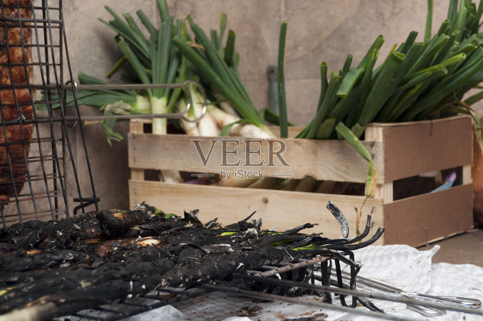 加泰罗尼亚典型的烧烤照片摄影图片