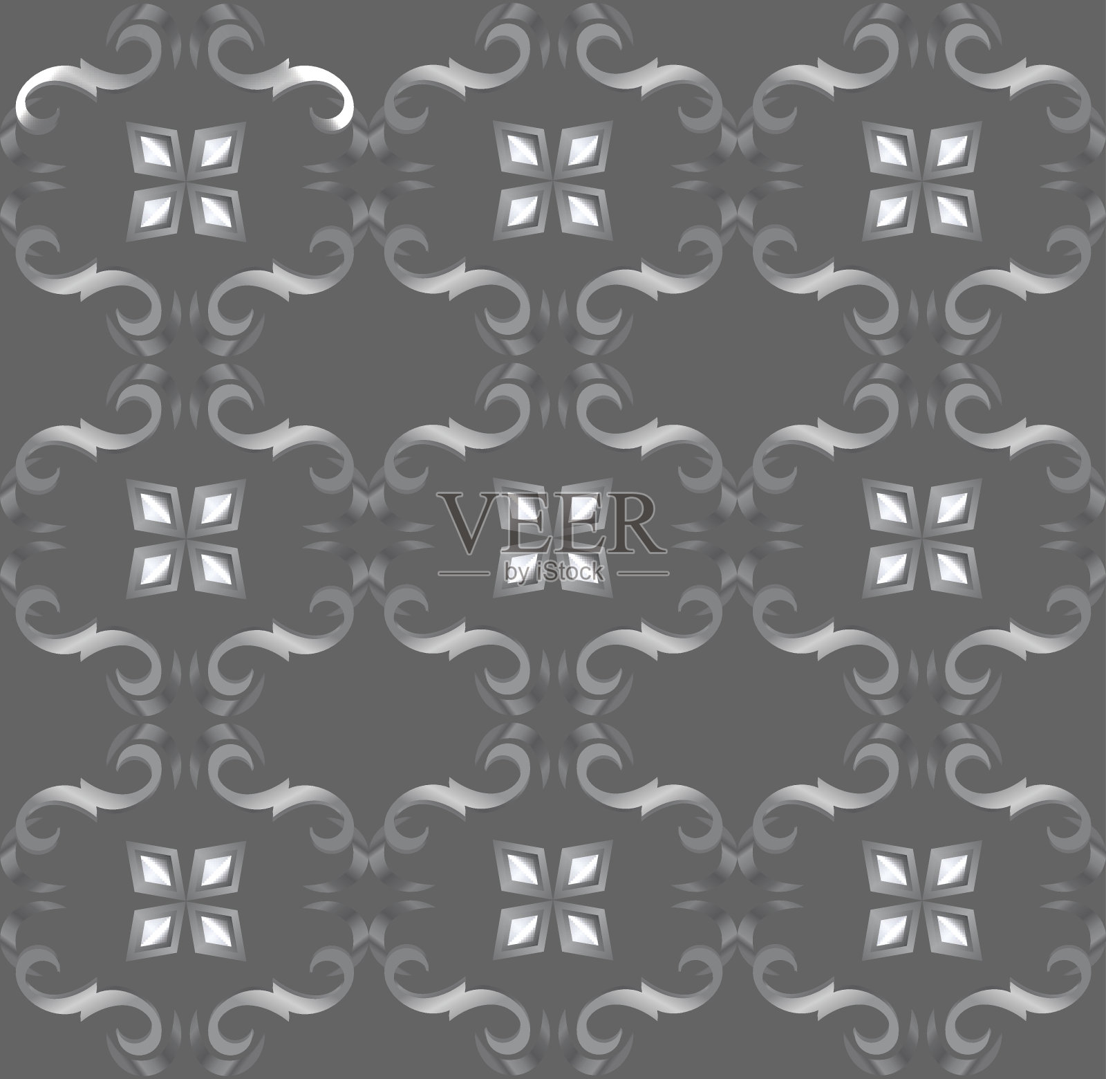 复古复古无缝图案插画图片素材