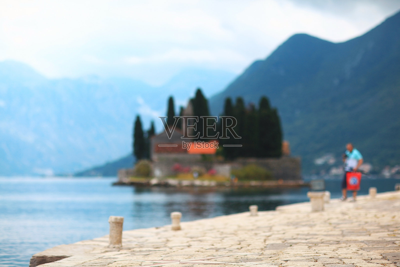 黑山海岛修道院照片摄影图片