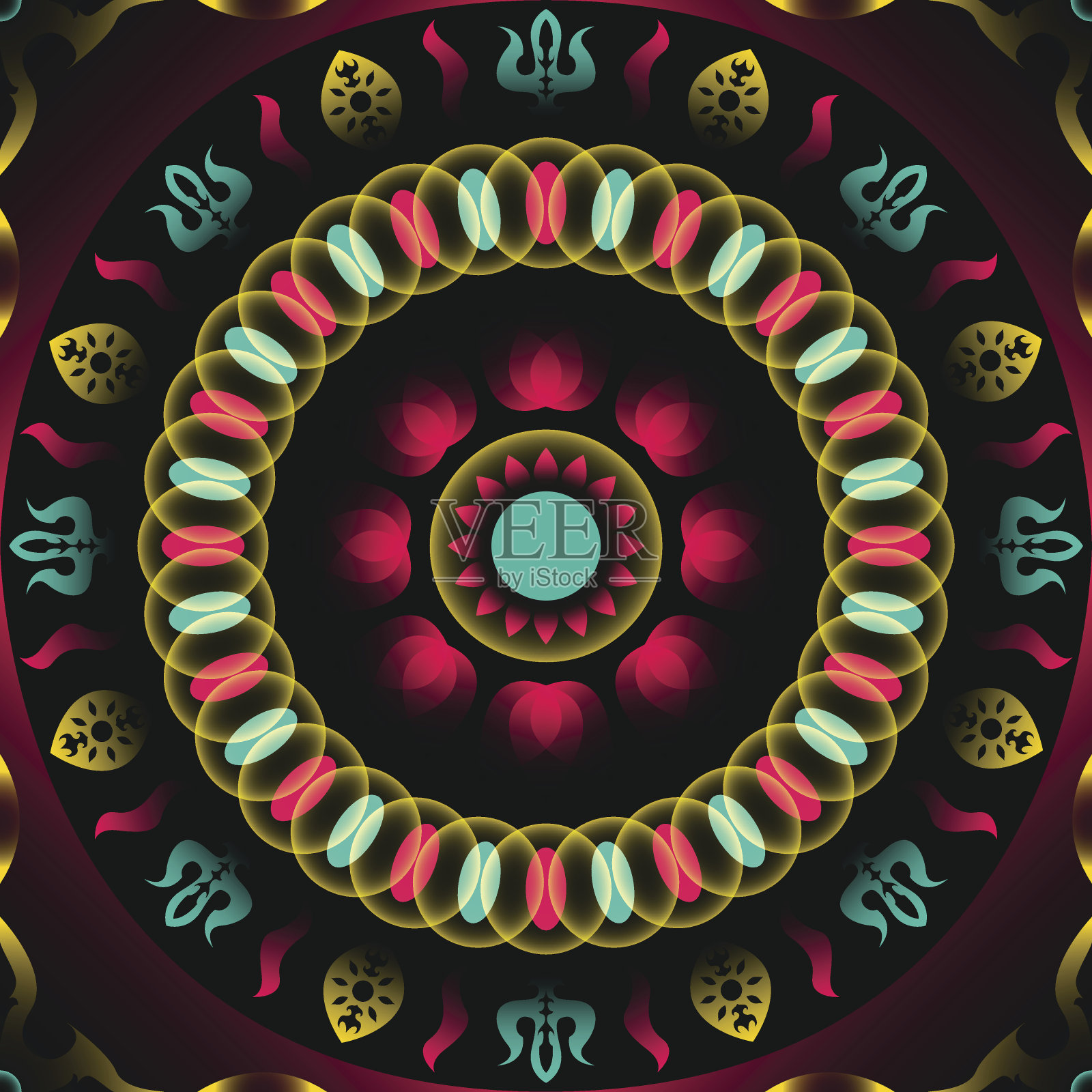 围巾模式插画图片素材