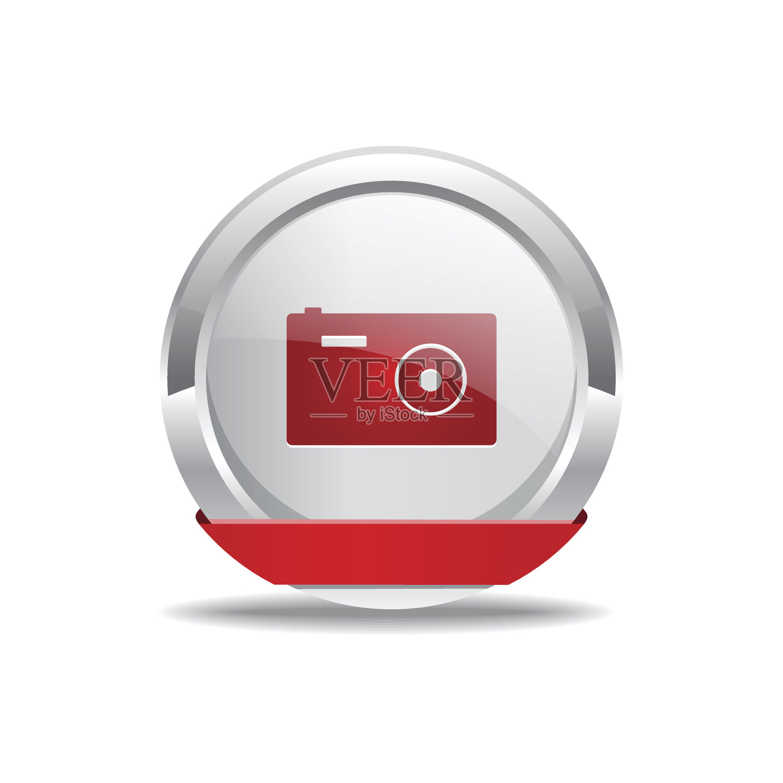 相机红色矢量图标按钮插画图片素材