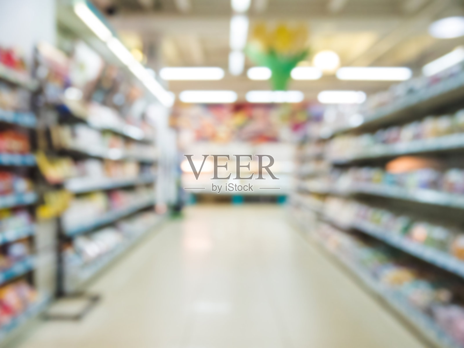 模糊的超市货架照片摄影图片