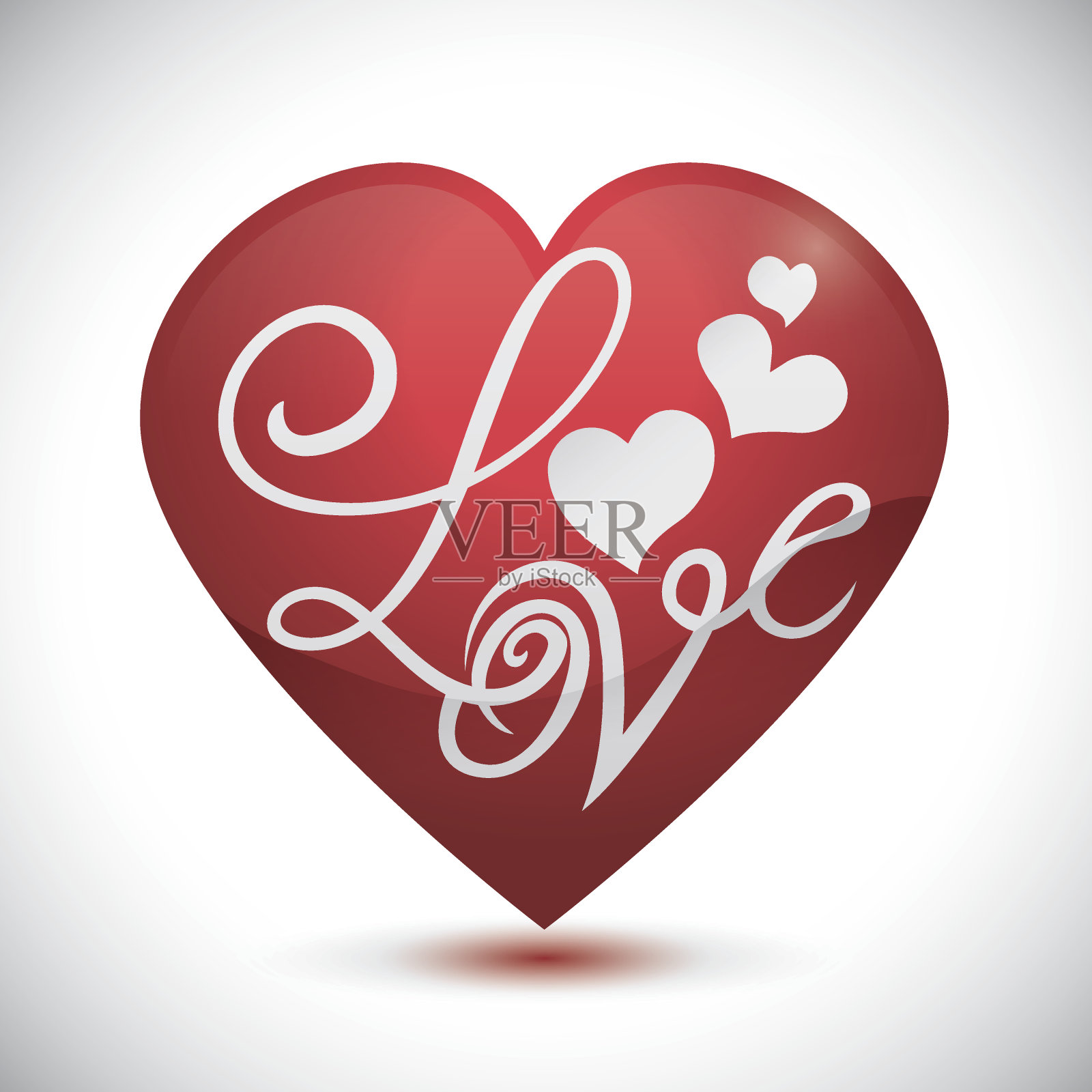 爱数字设计。插画图片素材