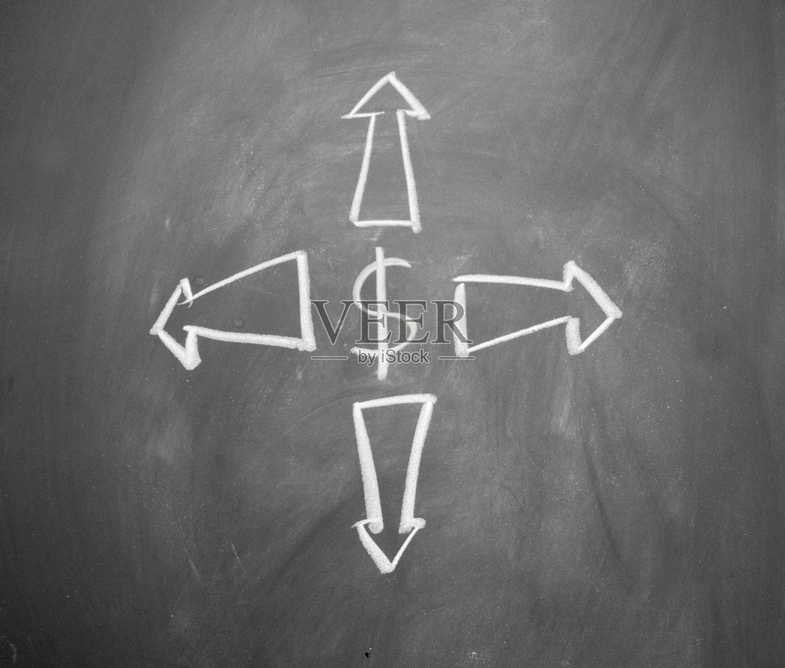 箭头和美元符号照片摄影图片