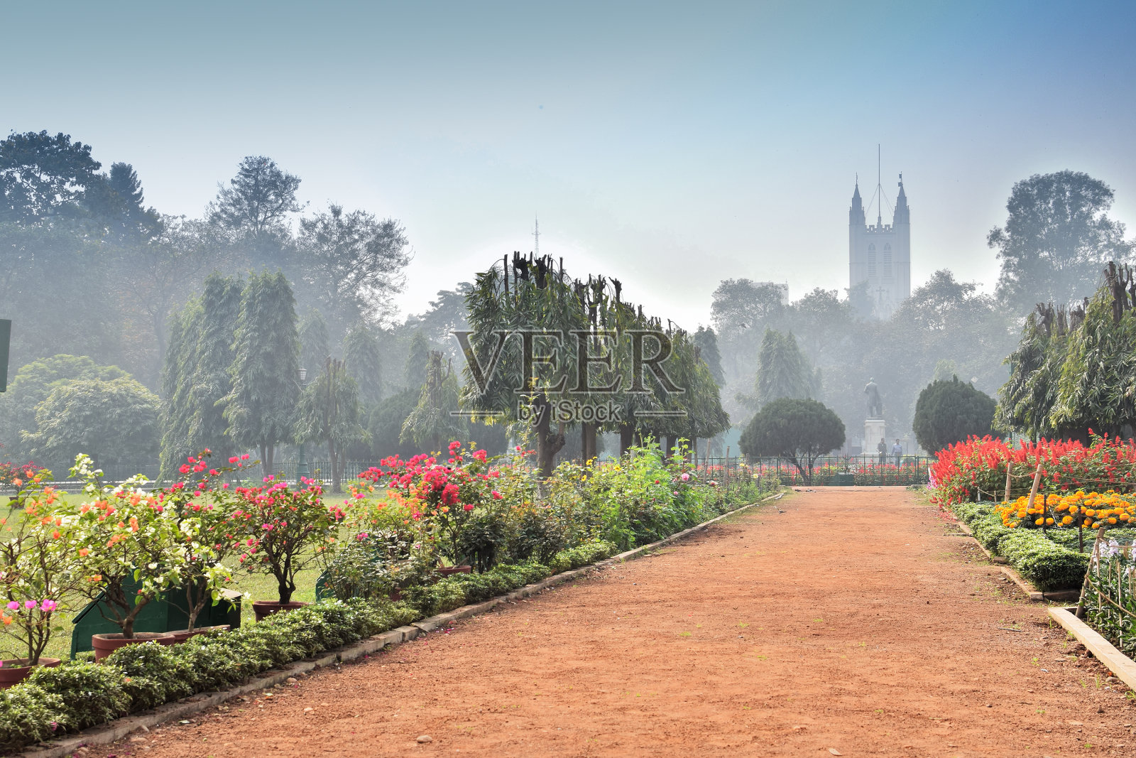 圣保罗大教堂，加尔各答，印度-历史纪念碑。照片摄影图片