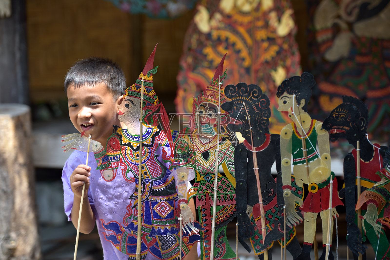 皮影偶（泰语：Nang Talung）照片摄影图片