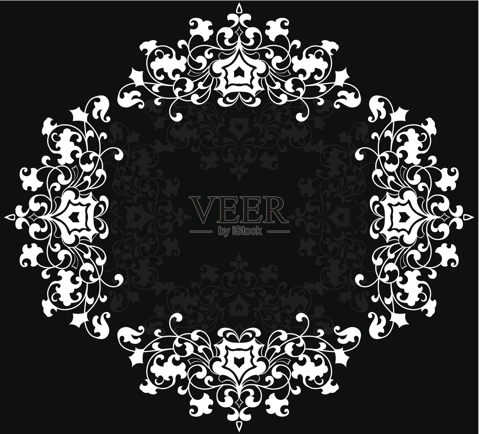 抽象花架插画图片素材