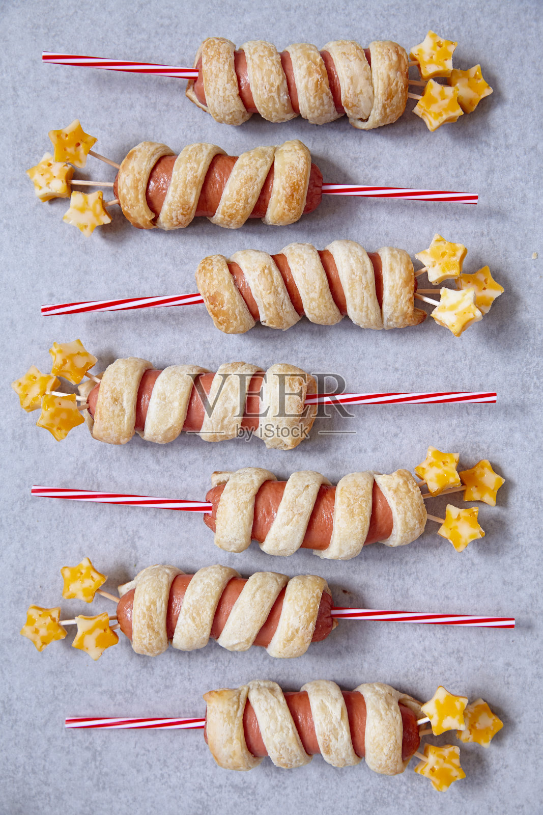 独立日装饰香肠照片摄影图片