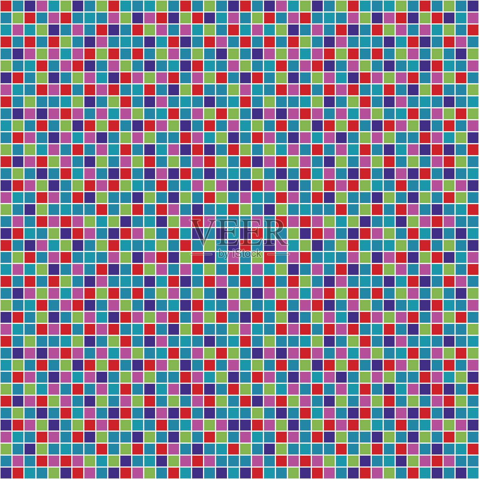 无缝矢量模式与正方形。简单的方格图形设计。绘制的背景与小装饰元素。打印包装，网络背景，织物，装饰，表面插画图片素材