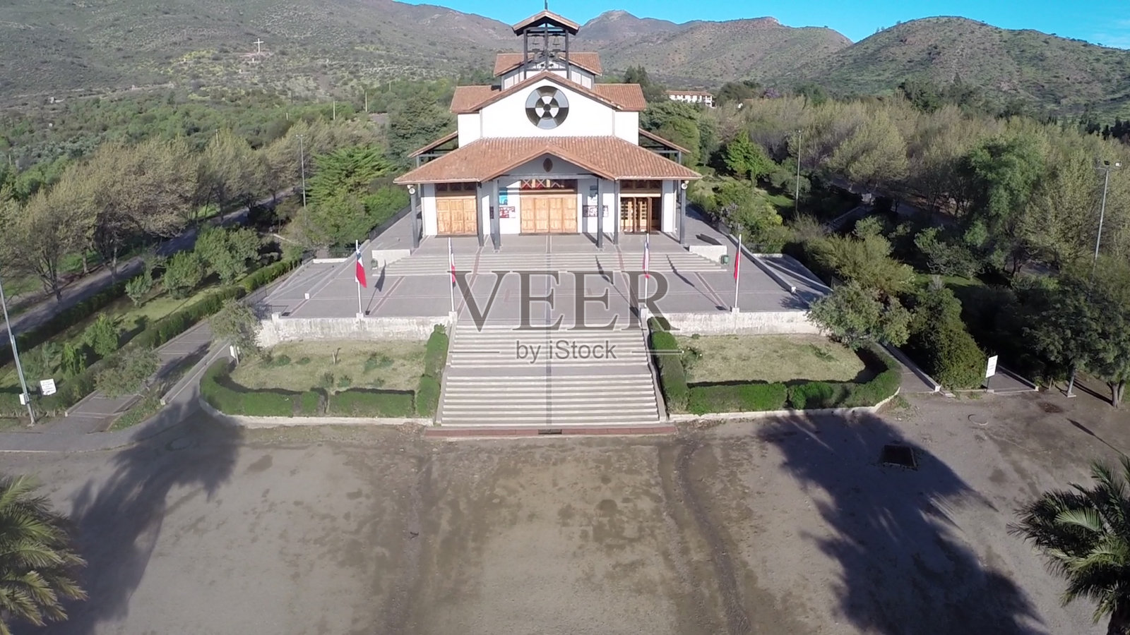 智利一座城市的航拍照片照片摄影图片