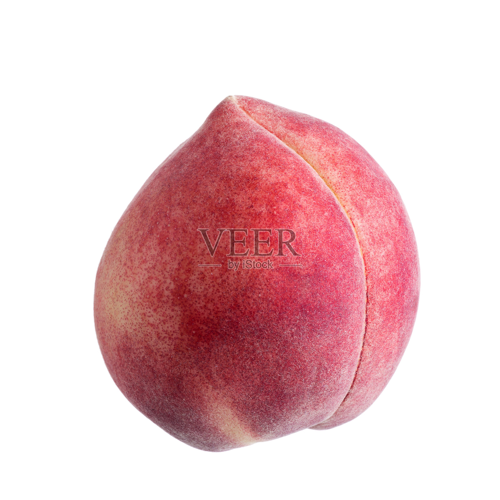 在白色背景上孤立的成熟新鲜桃子照片摄影图片