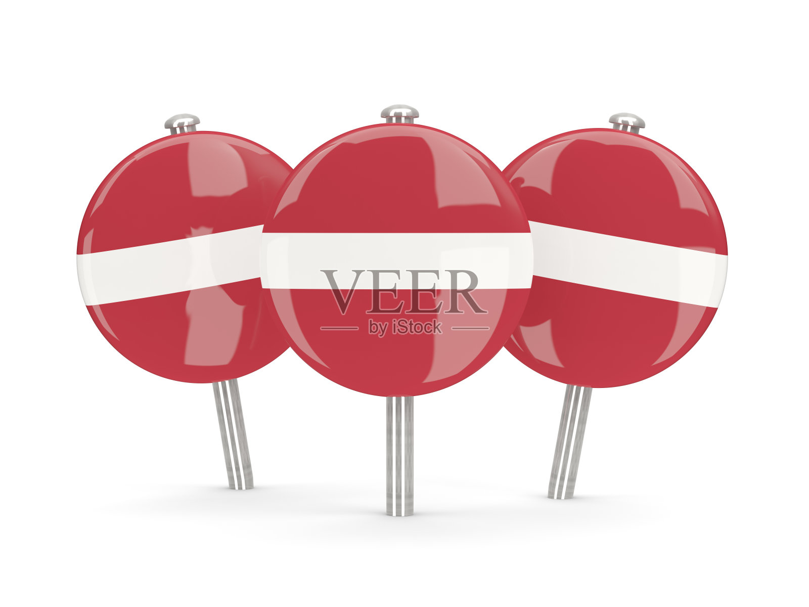 拉脱维亚国旗圆形图钉照片摄影图片