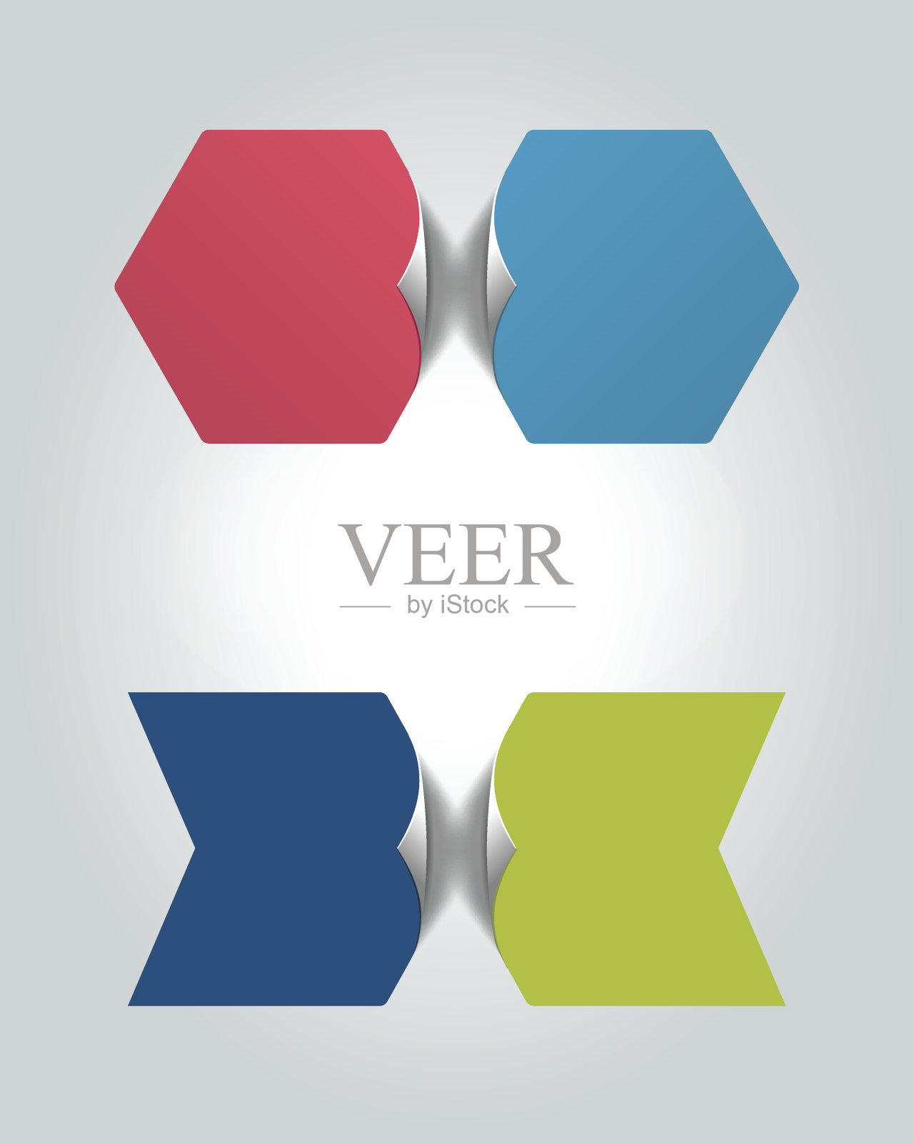 两个相关的信息图泡泡。2步设计，图表，信息图设计模板素材