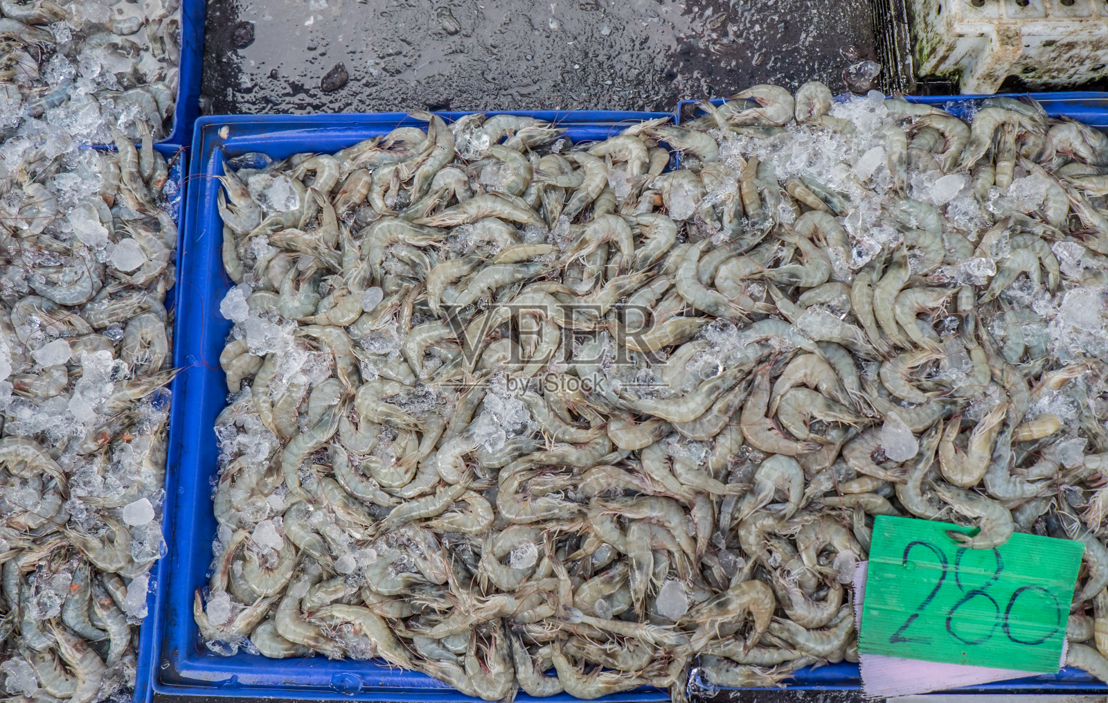 市场上卖的鲜虾照片摄影图片