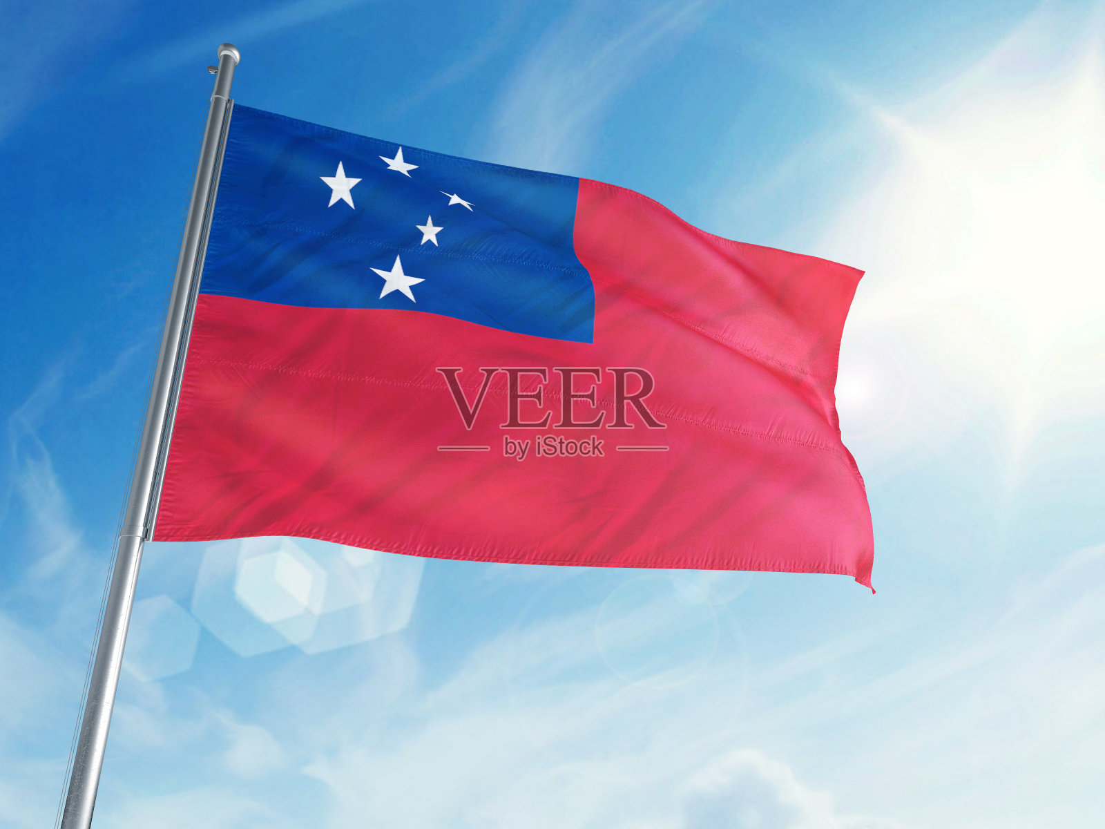 云背景上的萨摩亚照片摄影图片