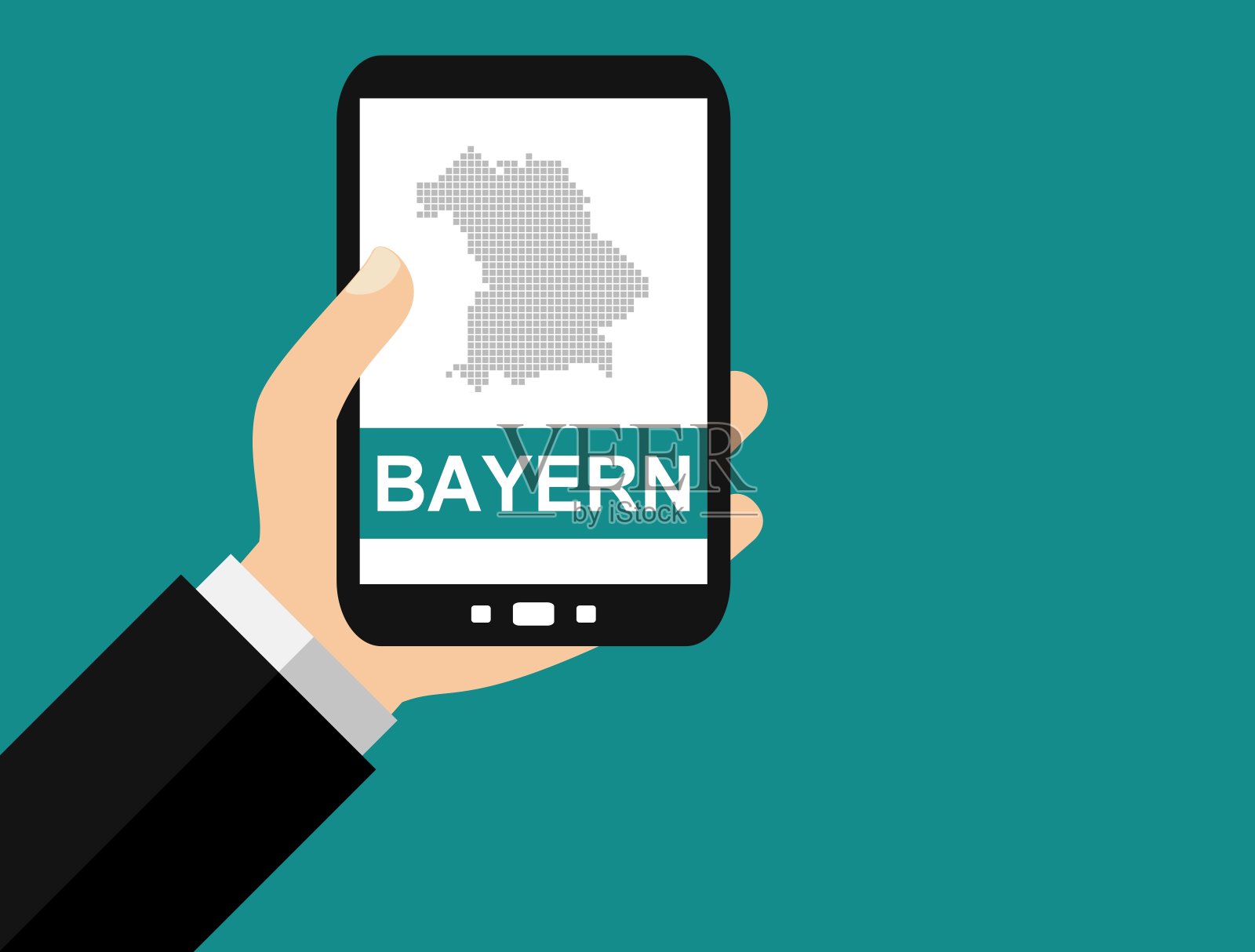 智能手机:巴伐利亚地图-平面设计照片摄影图片