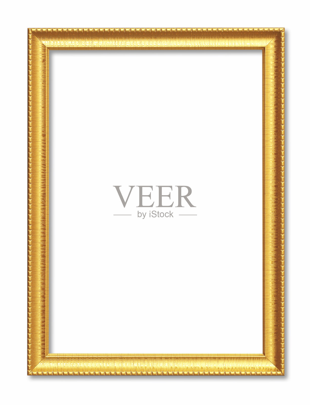 白色背景上的古董金框照片摄影图片