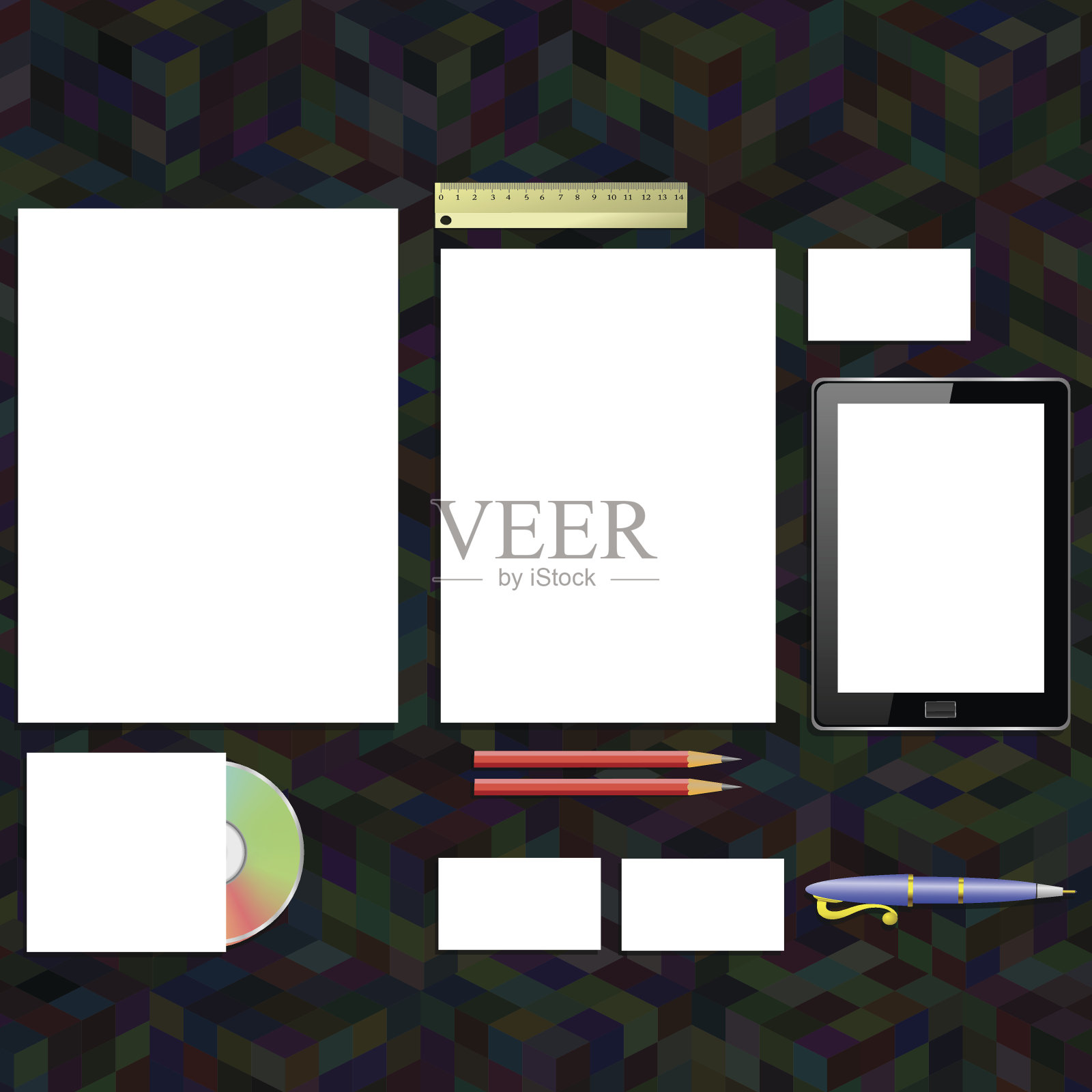 办公用品插画图片素材