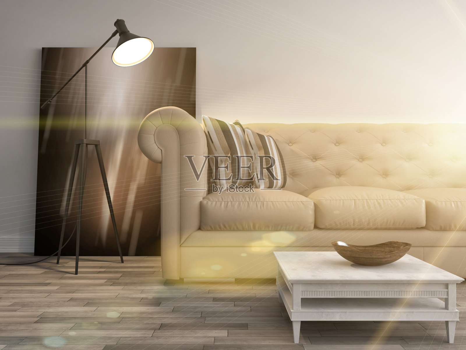 室内用沙发。三维演示照片摄影图片